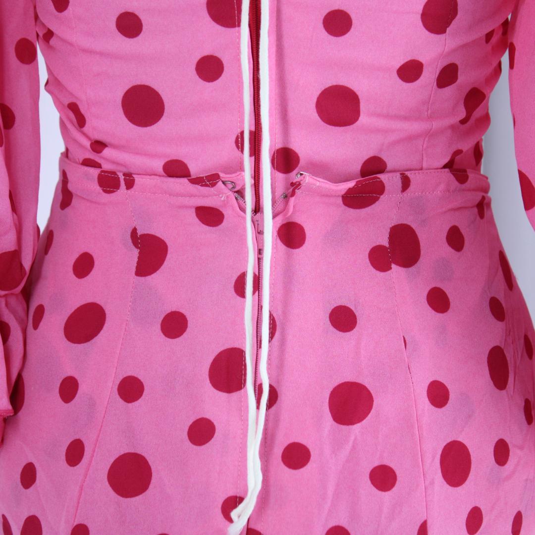 【美品 フラメンコ衣装】ピンク 上下セット セットアップ ツーピース ボランテ