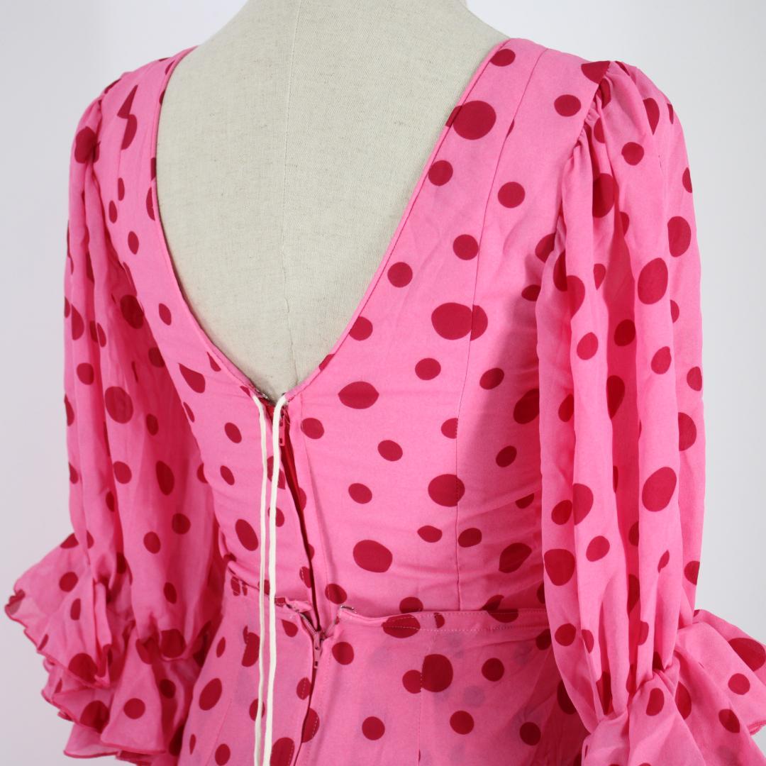 【美品 フラメンコ衣装】ピンク 上下セット セットアップ ツーピース ボランテ