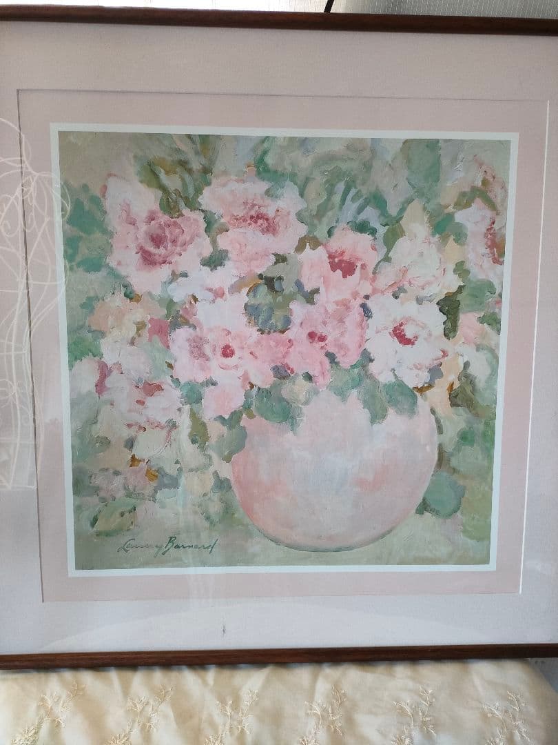 額付きヴィンテージポスター パステルローズ