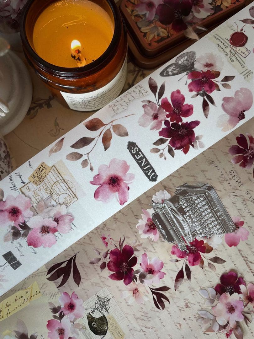 ⭐️SALE⭐️ 壹洱原创《花韵流年》海外マスキングテープ　マステ 【2156】