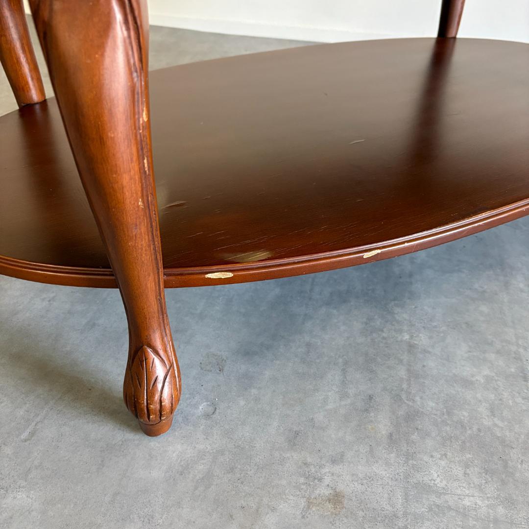 ロココ調 猫脚×大理石風天板 センターテーブル