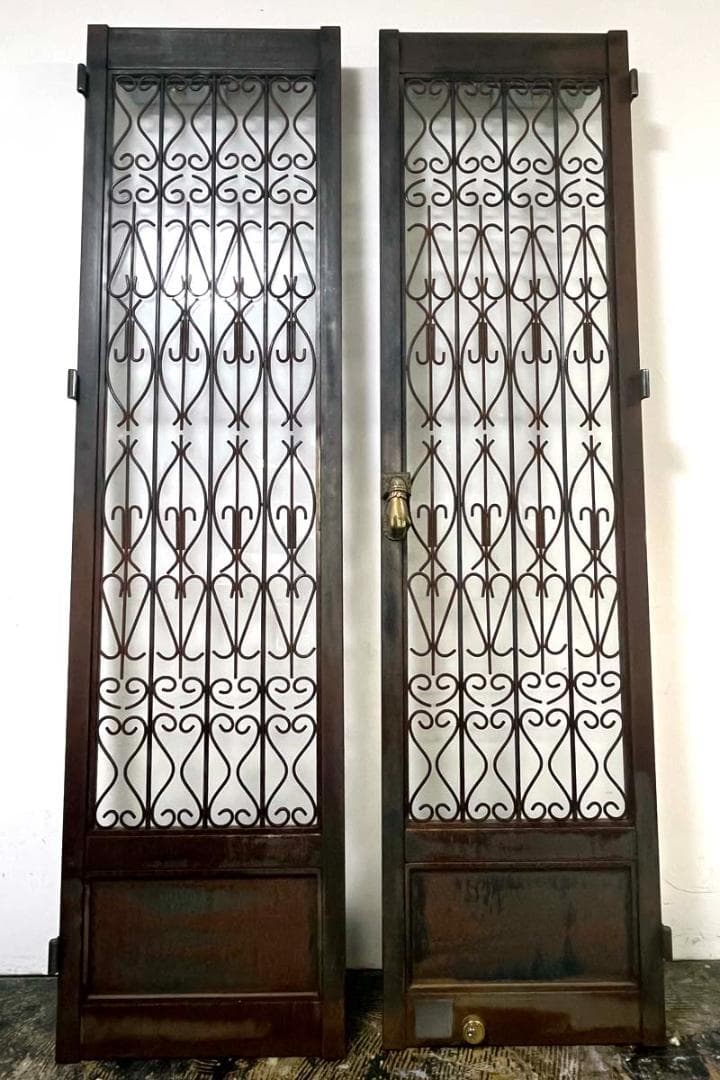 ロートアイアン 観音開きドアセット/扉イギリスアンティークフランスアンティーク