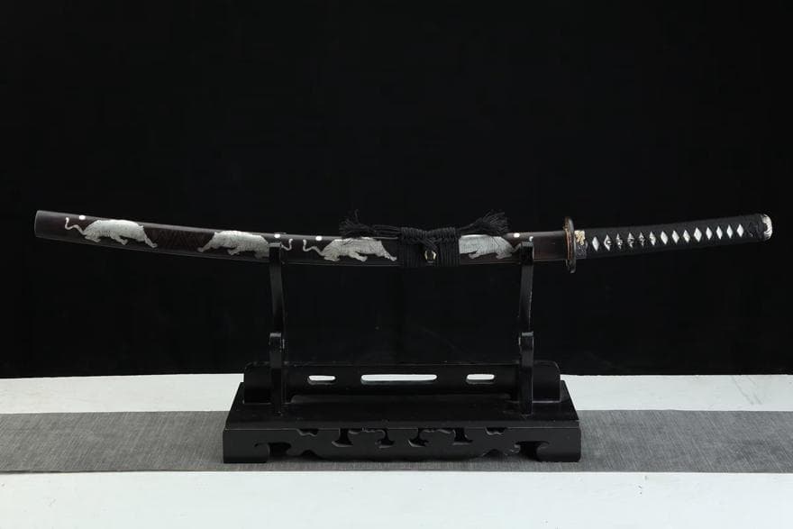 猛虎下山銅鞘金 日本刀 模造刀 居合刀 武士道 武蔵 鑑賞用 手鍛造打