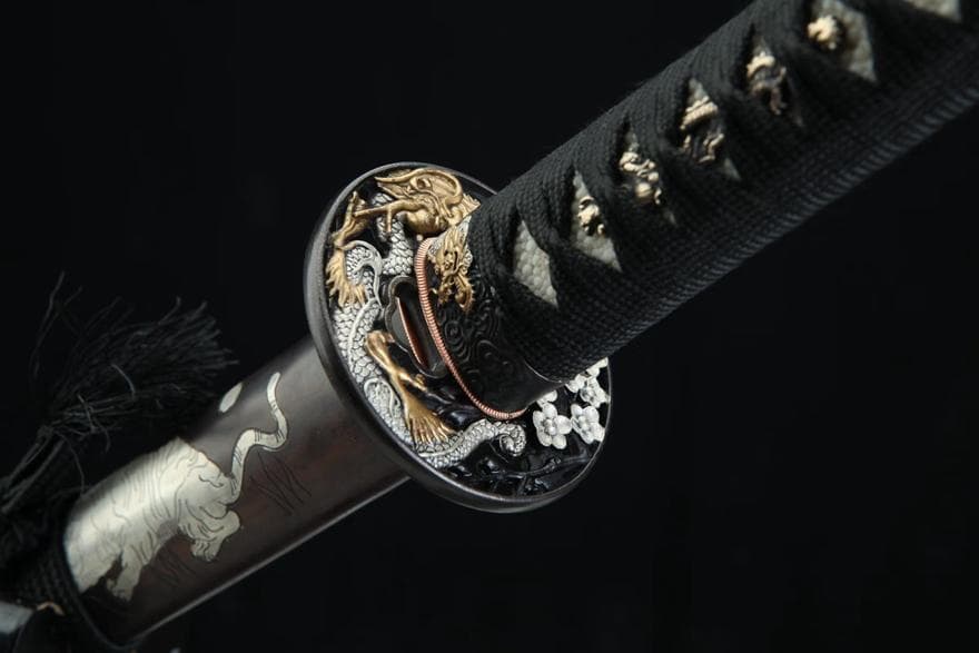 猛虎下山銅鞘金 日本刀 模造刀 居合刀 武士道 武蔵 鑑賞用 手鍛造打