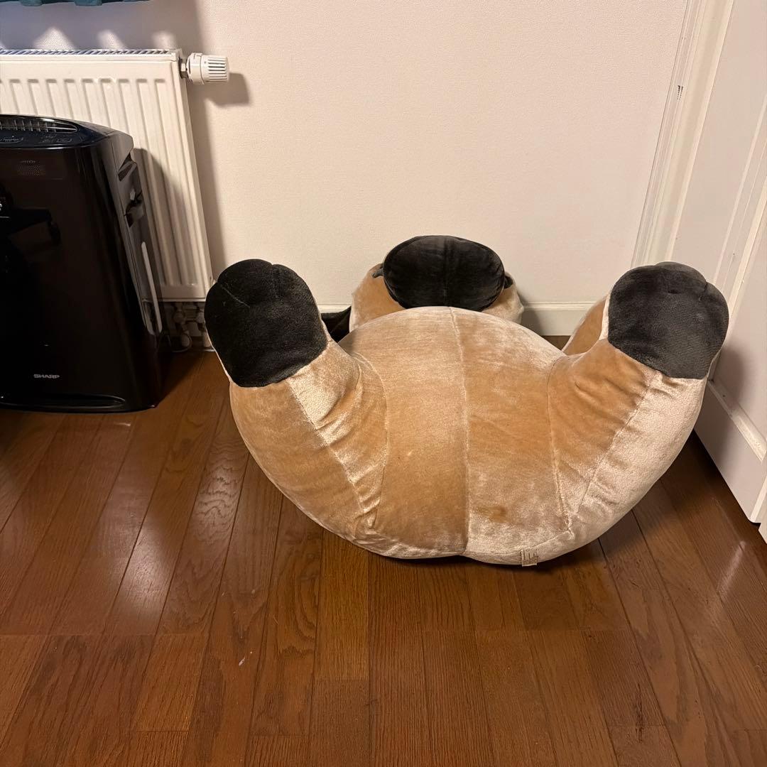 【発送3/1〜可】パグ犬　ぬいぐるみ　特大　大きめ　わんちゃん　ぱぐ　美品　レア