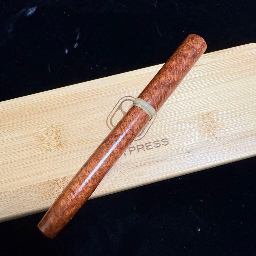 Cypress 花梨瘤 万年筆 14K Fニブ 金ペン 未使用