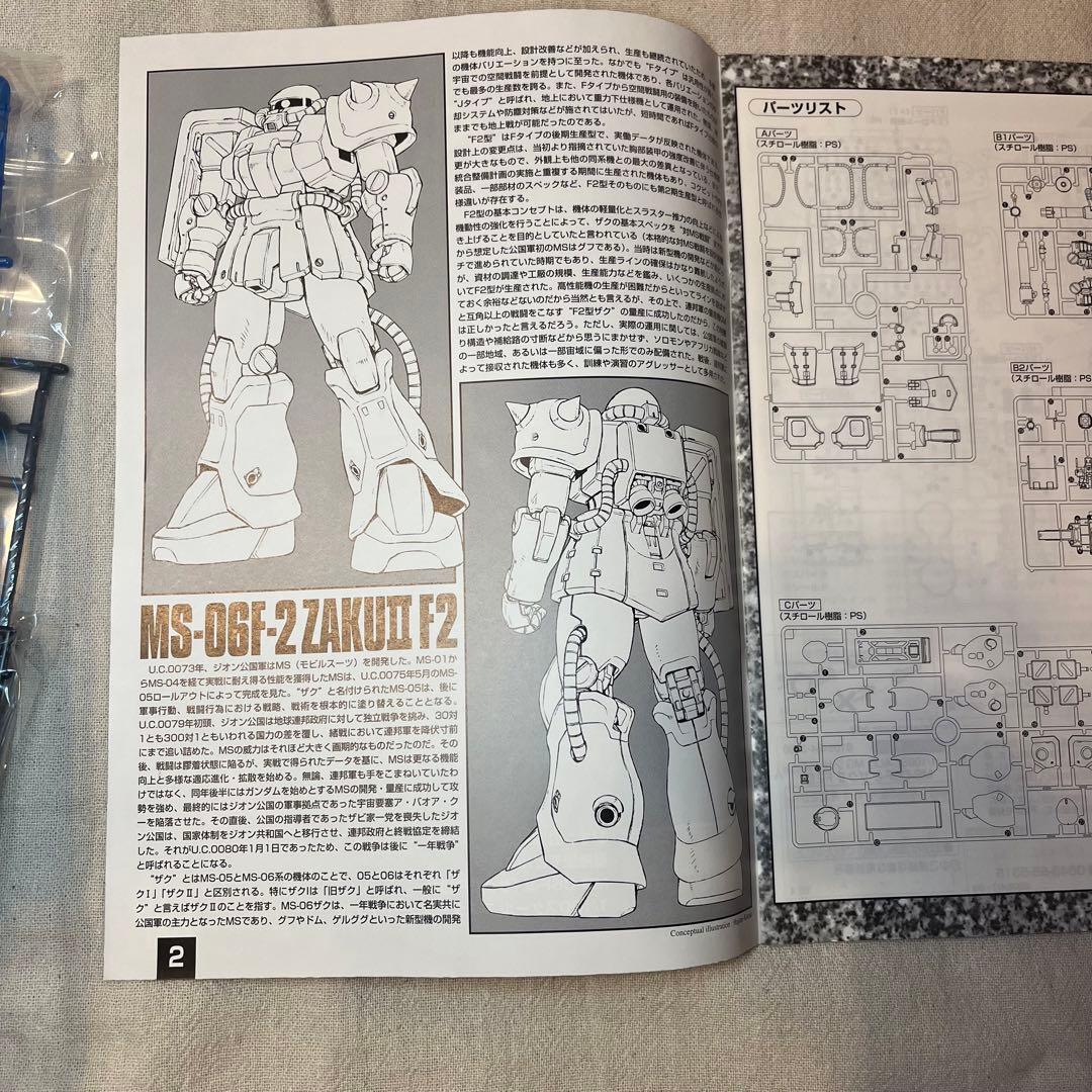 ガンプラ❣️MG 1：100 ザクⅡ F2型ブルークリアver