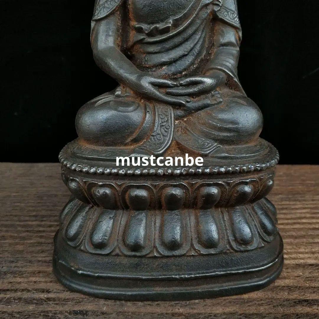 鉄器 仏像 釈迦仏坐像 彫刻 置物 開運 風水 工芸品