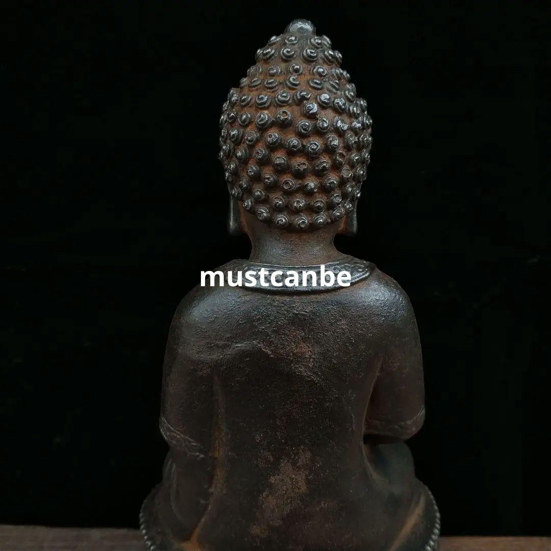 鉄器 仏像 釈迦仏坐像 彫刻 置物 開運 風水 工芸品