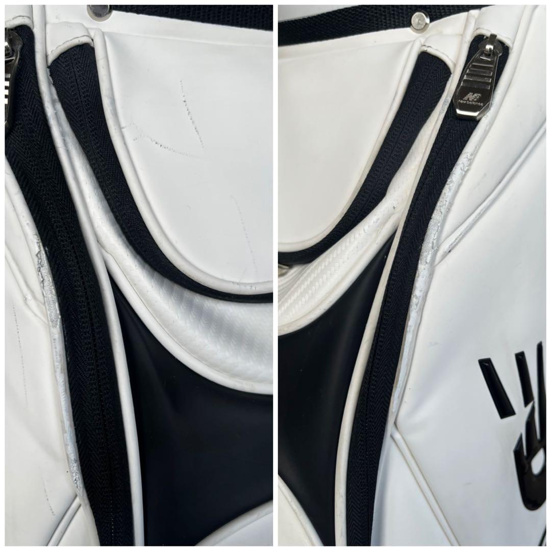 良品♪ニューバランスゴルフ 9.0型 キャディバッグ マットポリウレタン　白