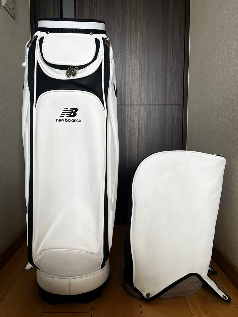 良品♪ニューバランスゴルフ 9.0型 キャディバッグ マットポリウレタン　白