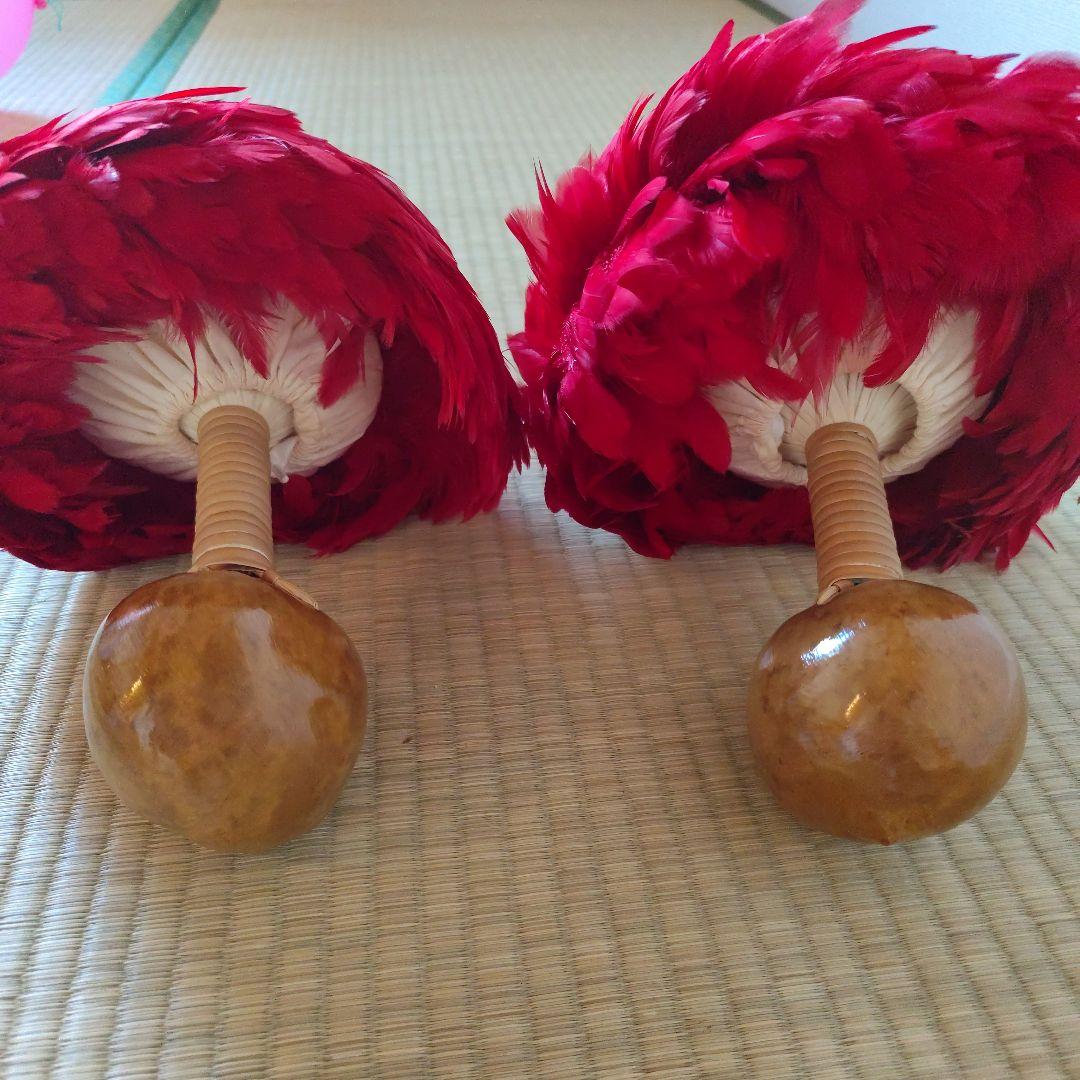 フラダンス用 赤と黄色の楽器　ウリウリ