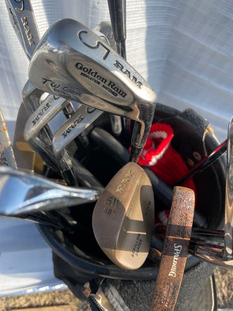 黒 合成皮革 スタンドゴルフバッグ