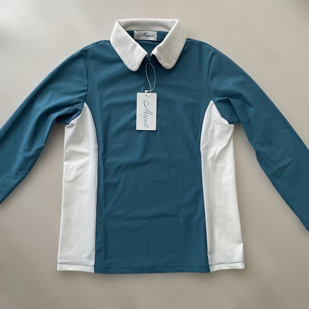 MAPURI GOLF 衿マイクロフリースバックロゴZIPポロ TRQ S