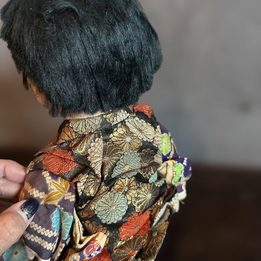 陶器製日本人形 約30cm 和服