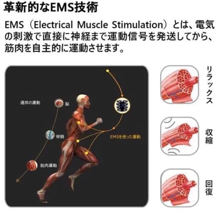 【❤最新最先端EMS❣8パットで圧倒的に効率よく鍛えられる♪❤】腹筋ベルト