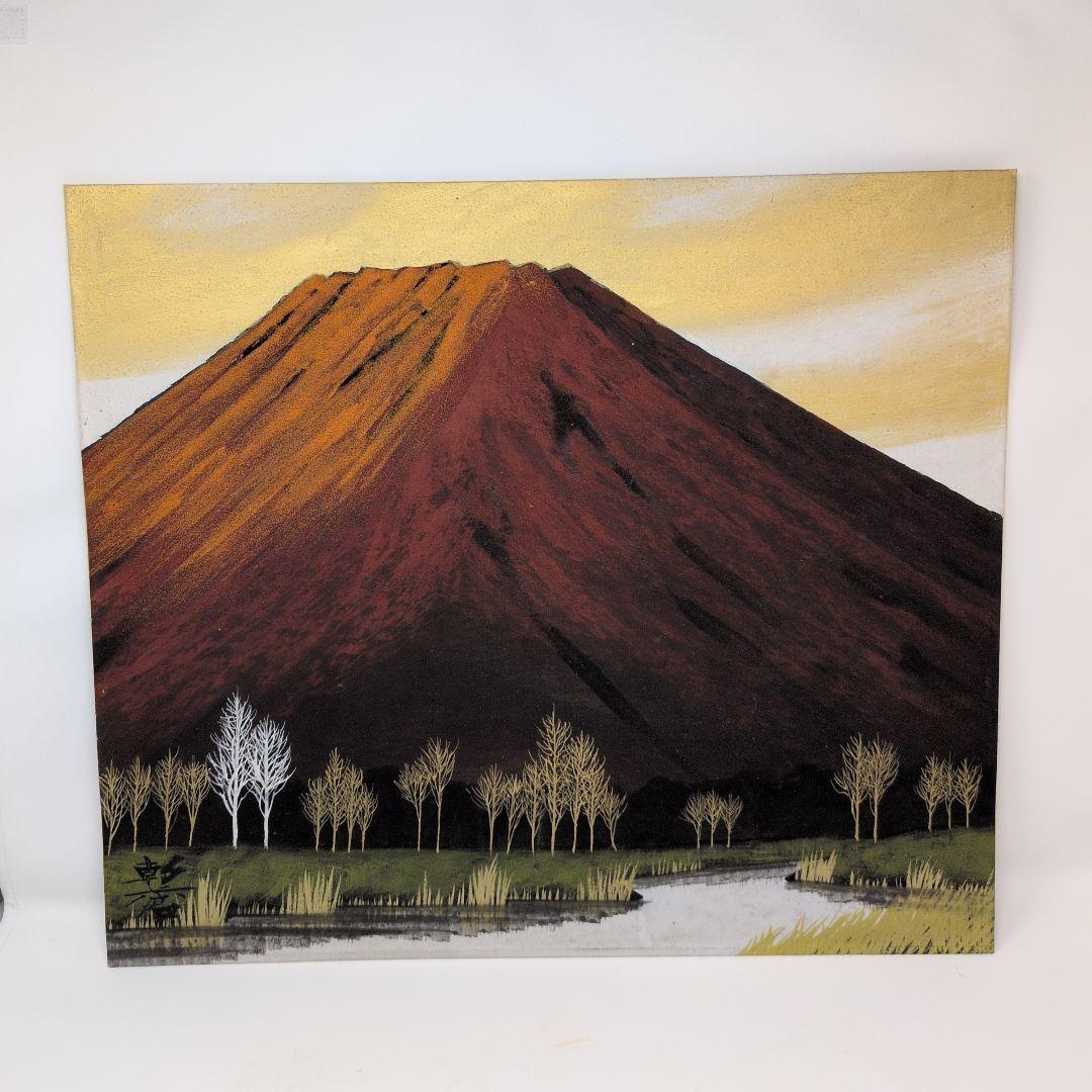 高見朝蒼の絵　赤富士