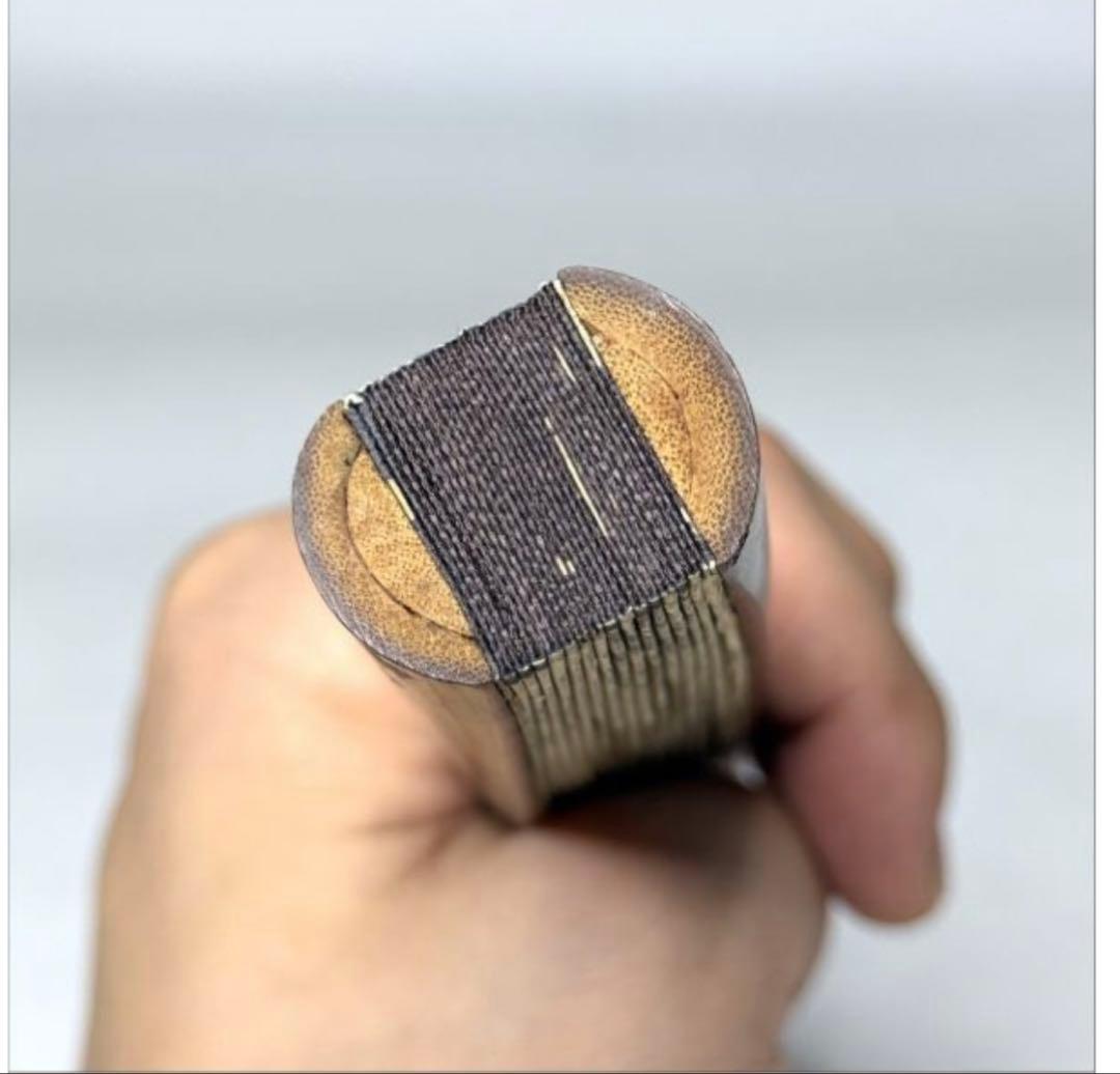 時代物 旧家整理品 扇子 斑竹扇骨 紙本肉筆 金夢石在銘、在印有り 古物保証