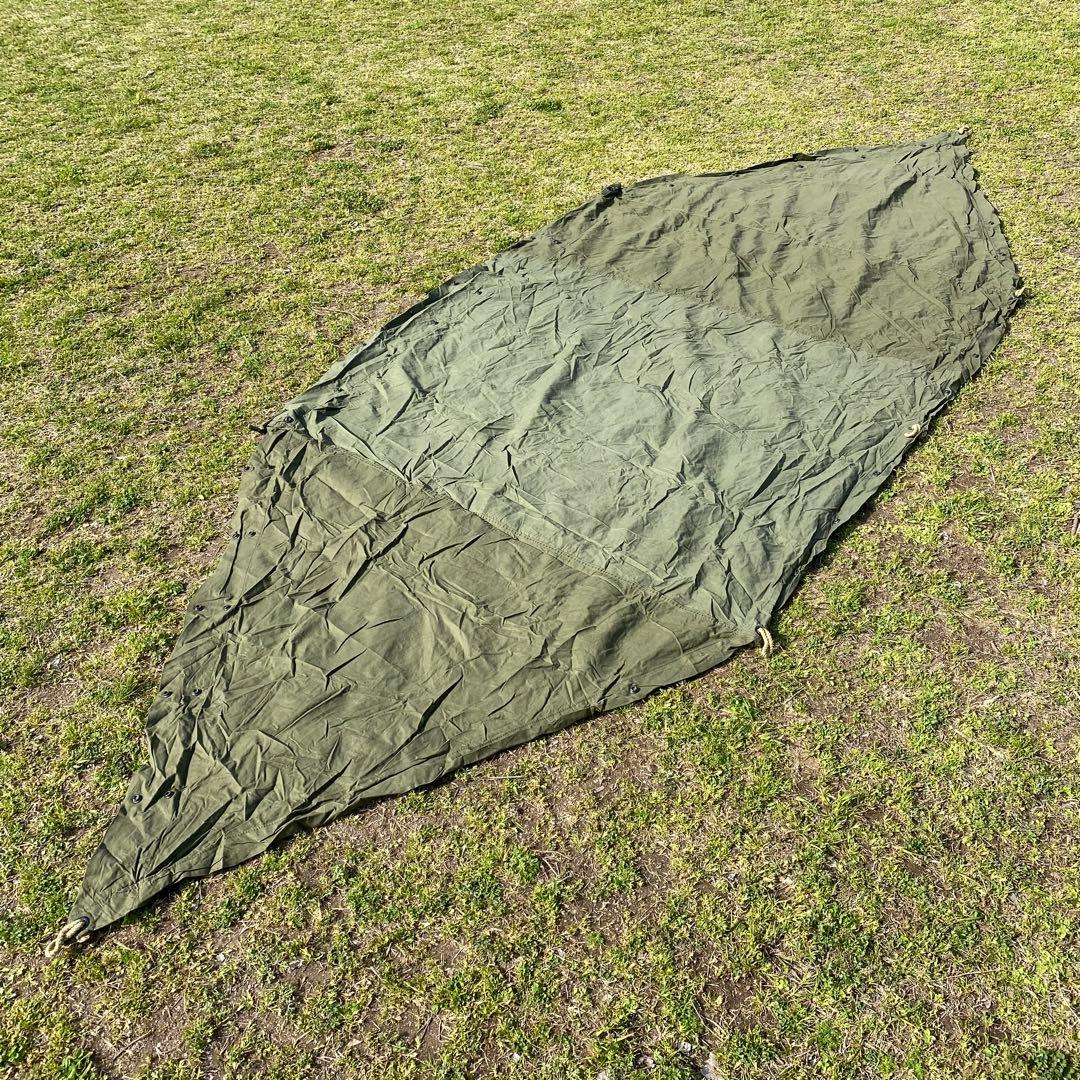か*ん様 USパップテント④　アメリカ軍　軍幕　 ハーフシェルター２枚　ポール・