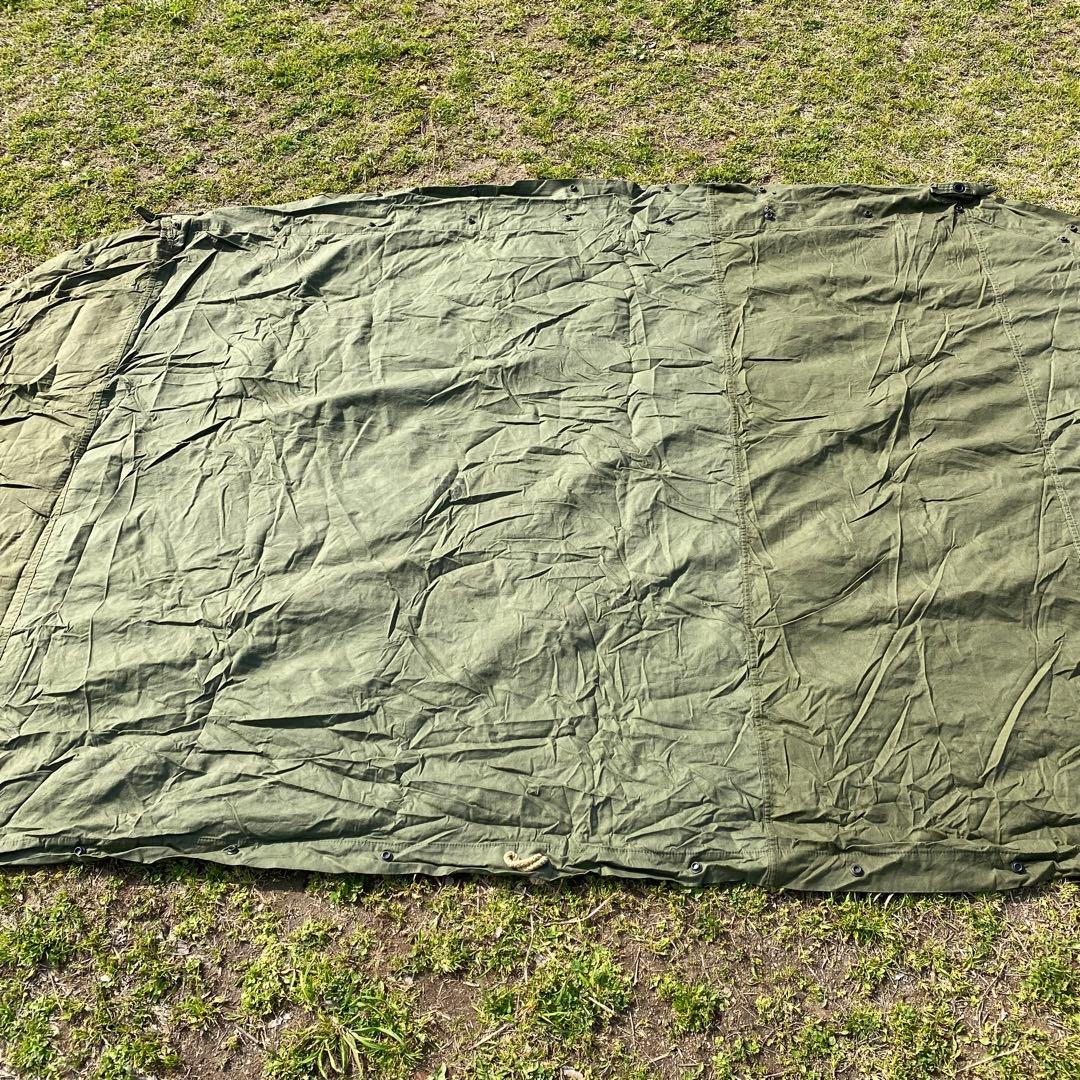 か*ん様 USパップテント④　アメリカ軍　軍幕　 ハーフシェルター２枚　ポール・