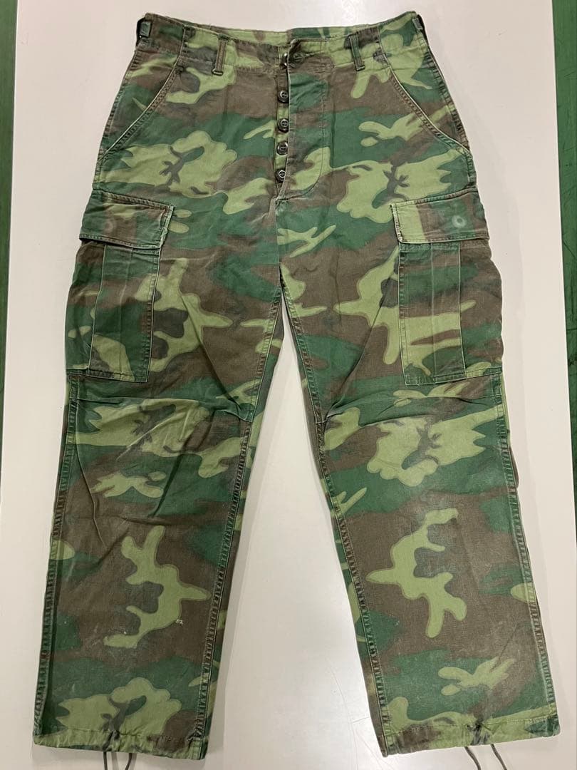 赤　米軍実物　60's ④⑧ ジャングルファティーグ　ERDL ノンリップ