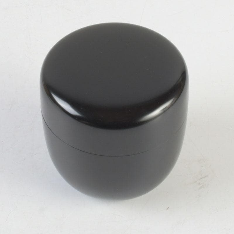 茶道具　山中塗　坂下雄峰作　黒中棗　共箱　V　9829