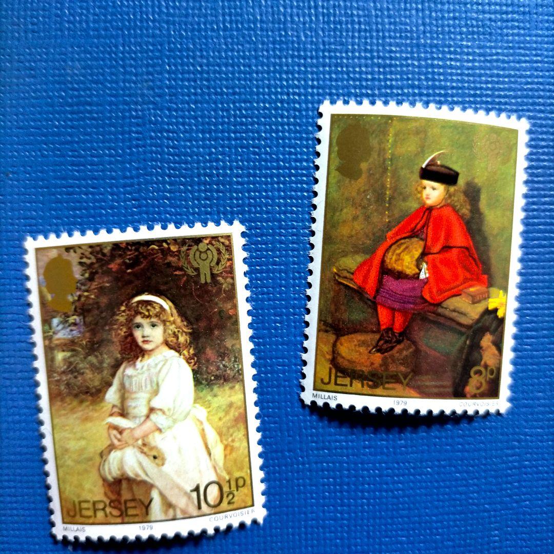 3043 外国切手 ジャージ島 1979年 国際児童年 4種完