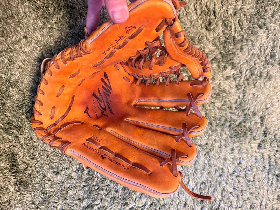 Mizuno 軟式グローブ オレンジ　ミズノプロ外野用