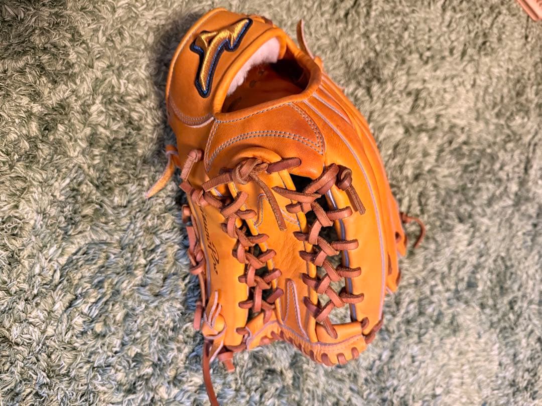 Mizuno 軟式グローブ オレンジ　ミズノプロ外野用