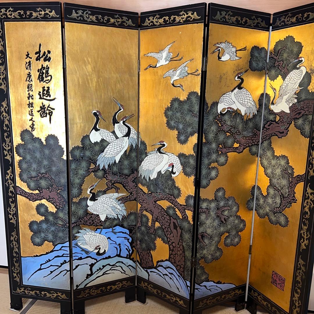 ▪️屏風▪️松鶴