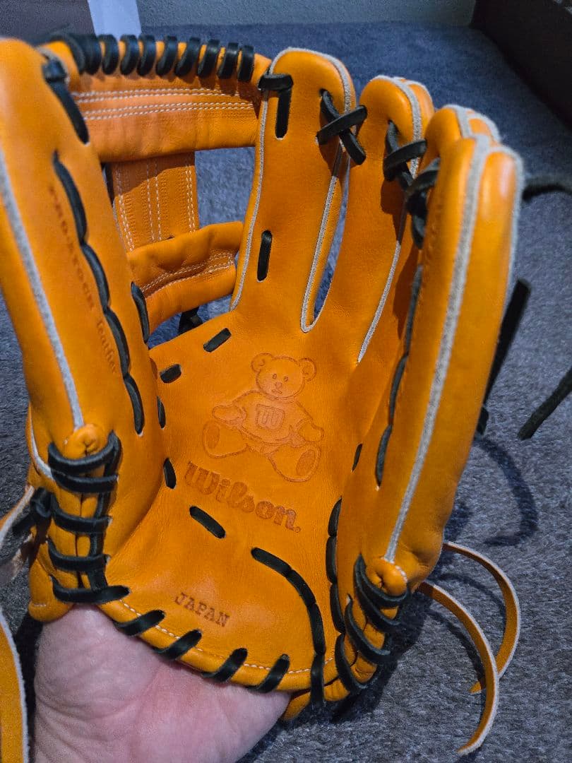 Wilson 硬式グローブ オレンジ 日本製