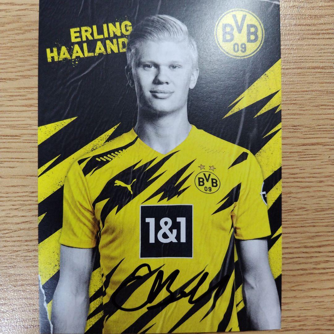 アーリング・ハーランド　直筆サイン　ポストカード　公式