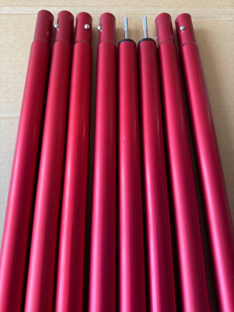 スノーピーク ウイングポール レッド 240 2本 ① USED