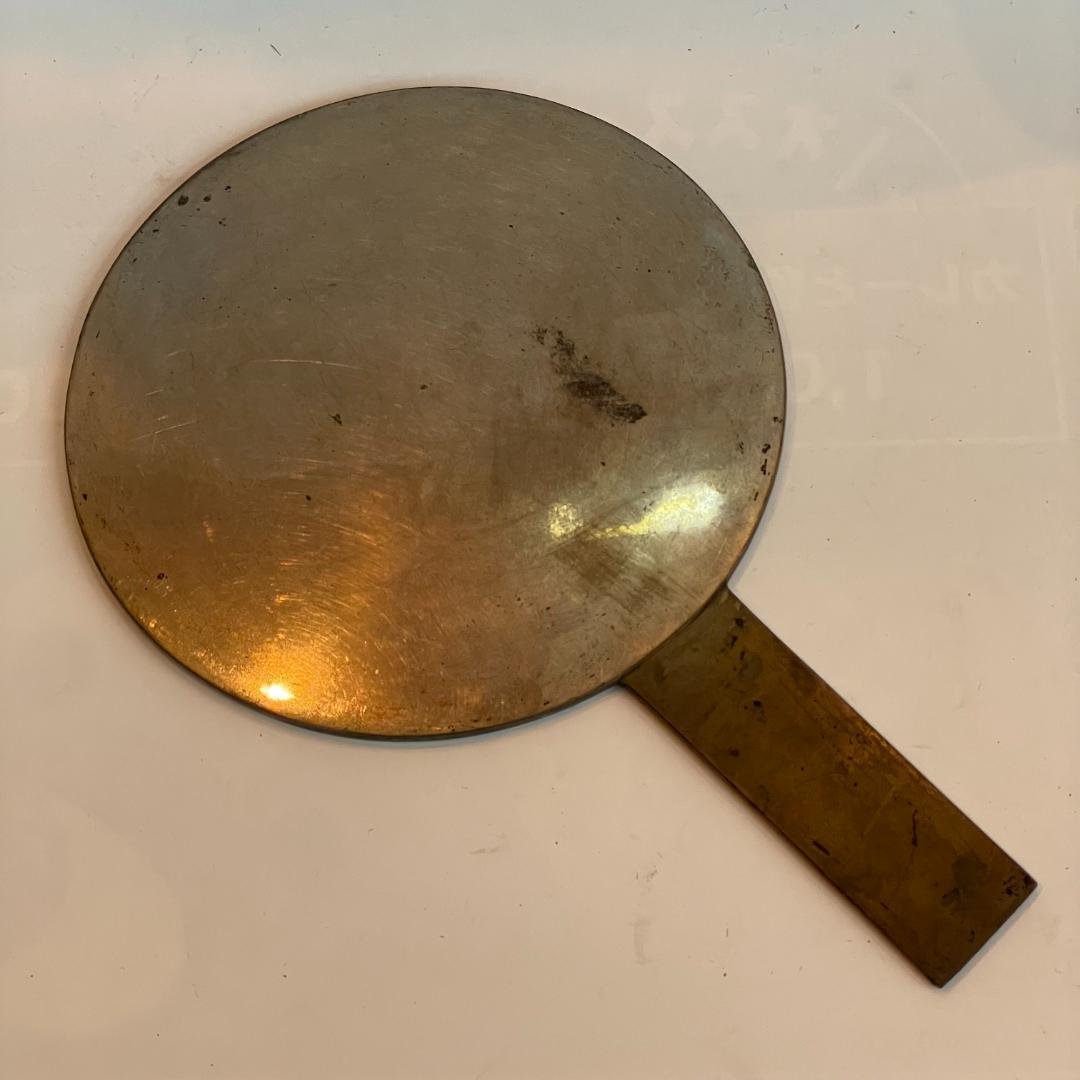 古鏡 和鏡 銅鏡 手鏡 江戸時代 骨董 時代物 古道具 古美術 天下一藤原作