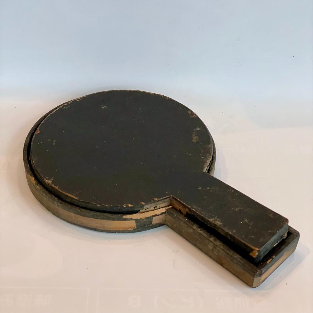 古鏡 和鏡 銅鏡 手鏡 江戸時代 骨董 時代物 古道具 古美術 天下一藤原作