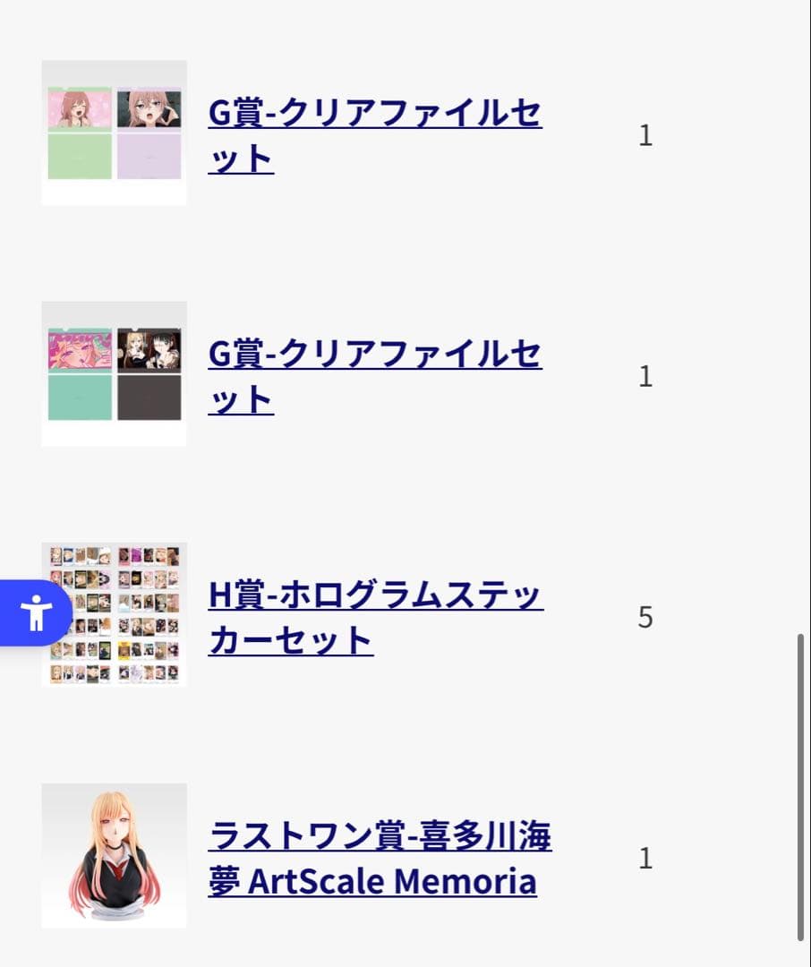 【安値セット販売】【値段交渉可】一番くじラストワン賞　喜多川海夢