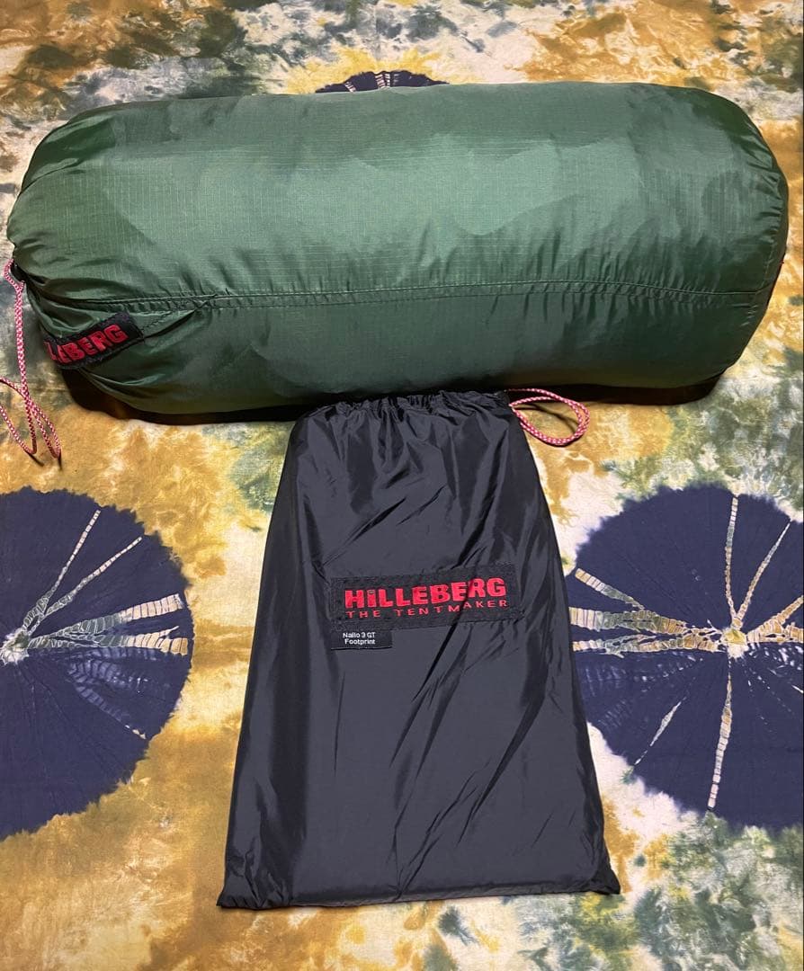 【美品】HILLEBERGヒルバーグナロ3GT グリーン　純正フットプリント付