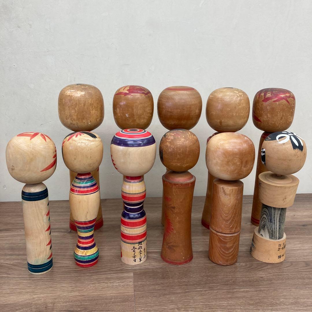 D-3 【伝統工芸品】伝統こけし 11体まとめ売り 蔵出し ヴィンテージ