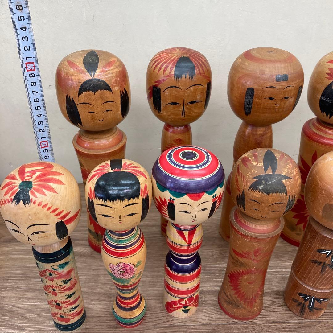 D-3 【伝統工芸品】伝統こけし 11体まとめ売り 蔵出し ヴィンテージ