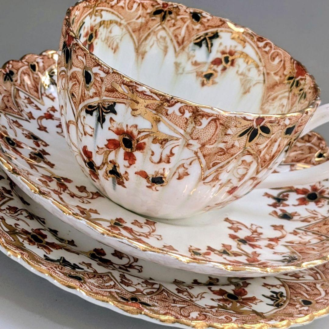 英国アンティーク　サミュエルラドフォード　1800年代トリオ　カップ＆ソーサー