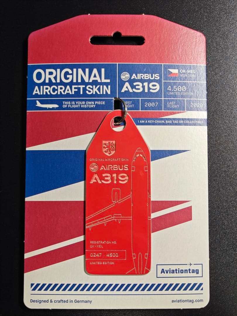 チェコ航空 Aviationtag A319-100 赤色