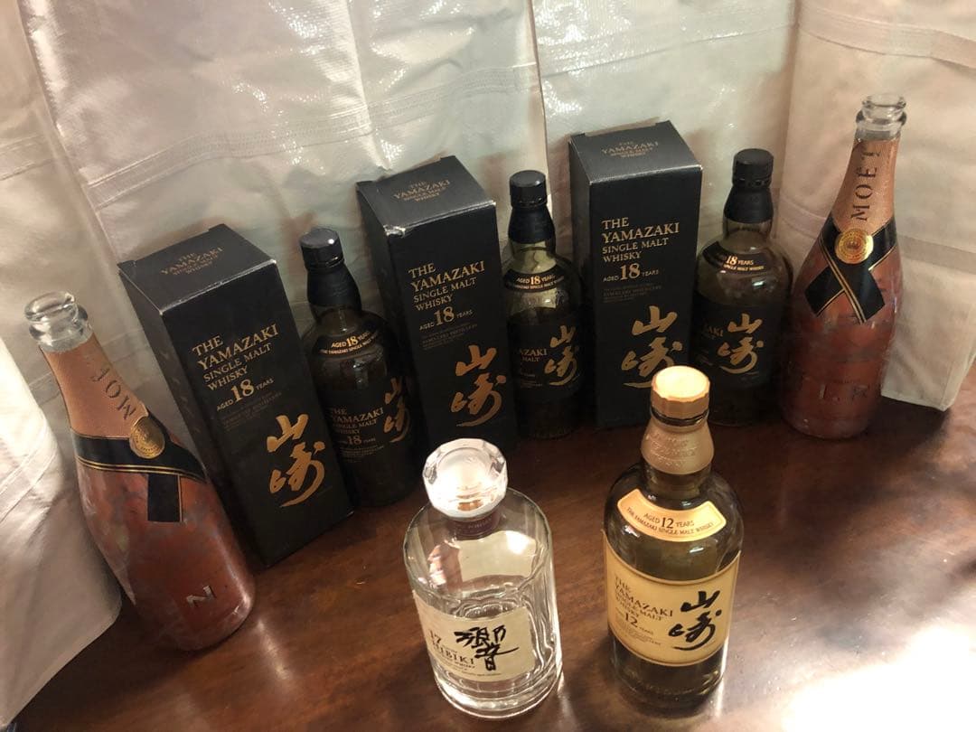 山崎18年　空瓶　空箱　他