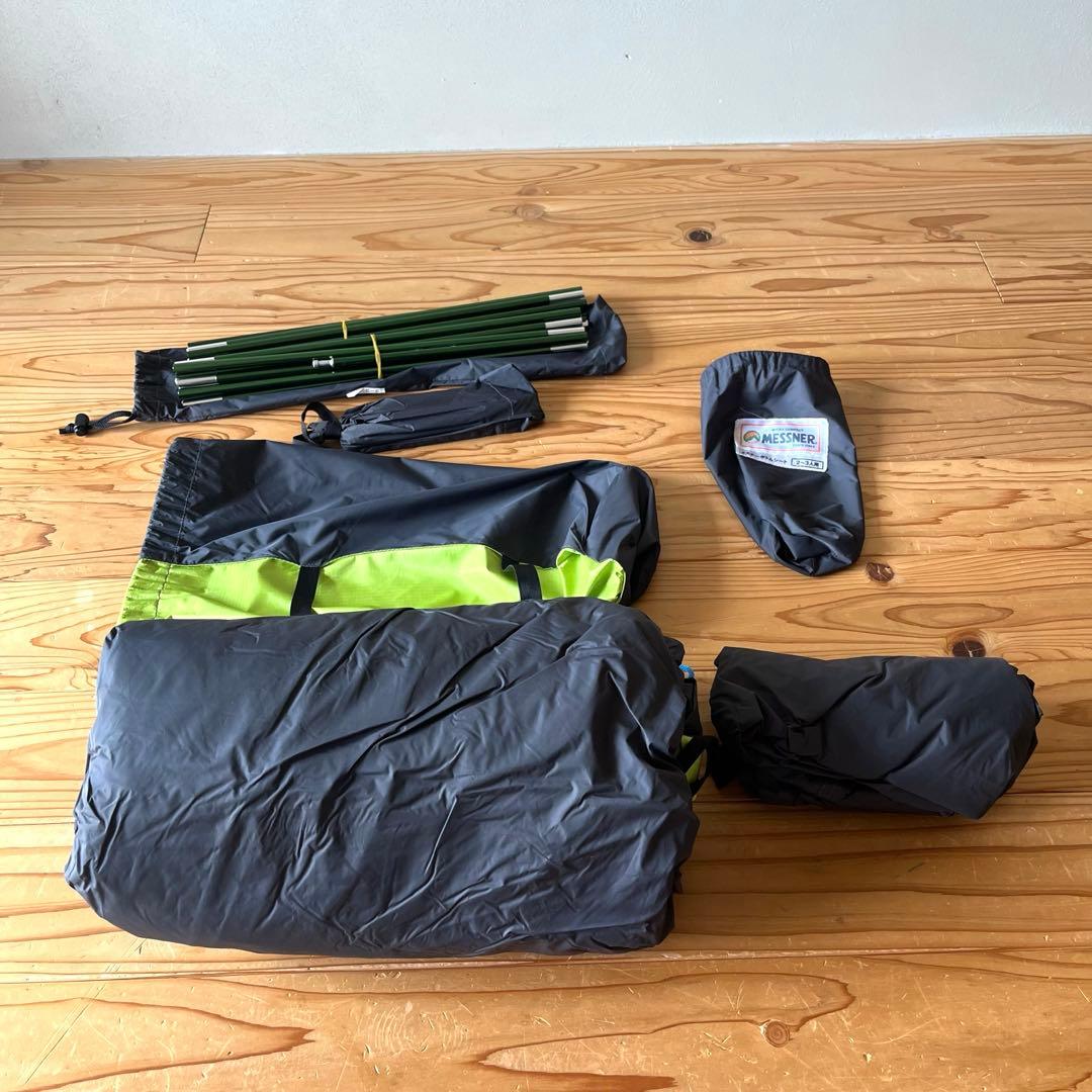 ソロ　デュオ　ドームテント　メスナーテント 2〜3人用　別売りグランドシート付き