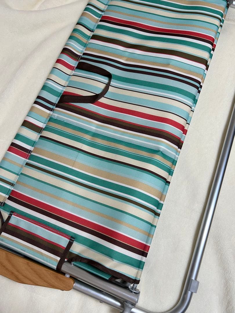 LOGOS ストライプ 二人掛けアウトドアベンチ