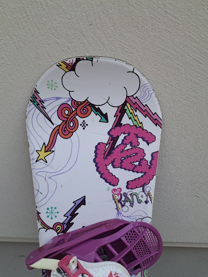 子供用スノーボード3点セット（板、ビンディング、靴）