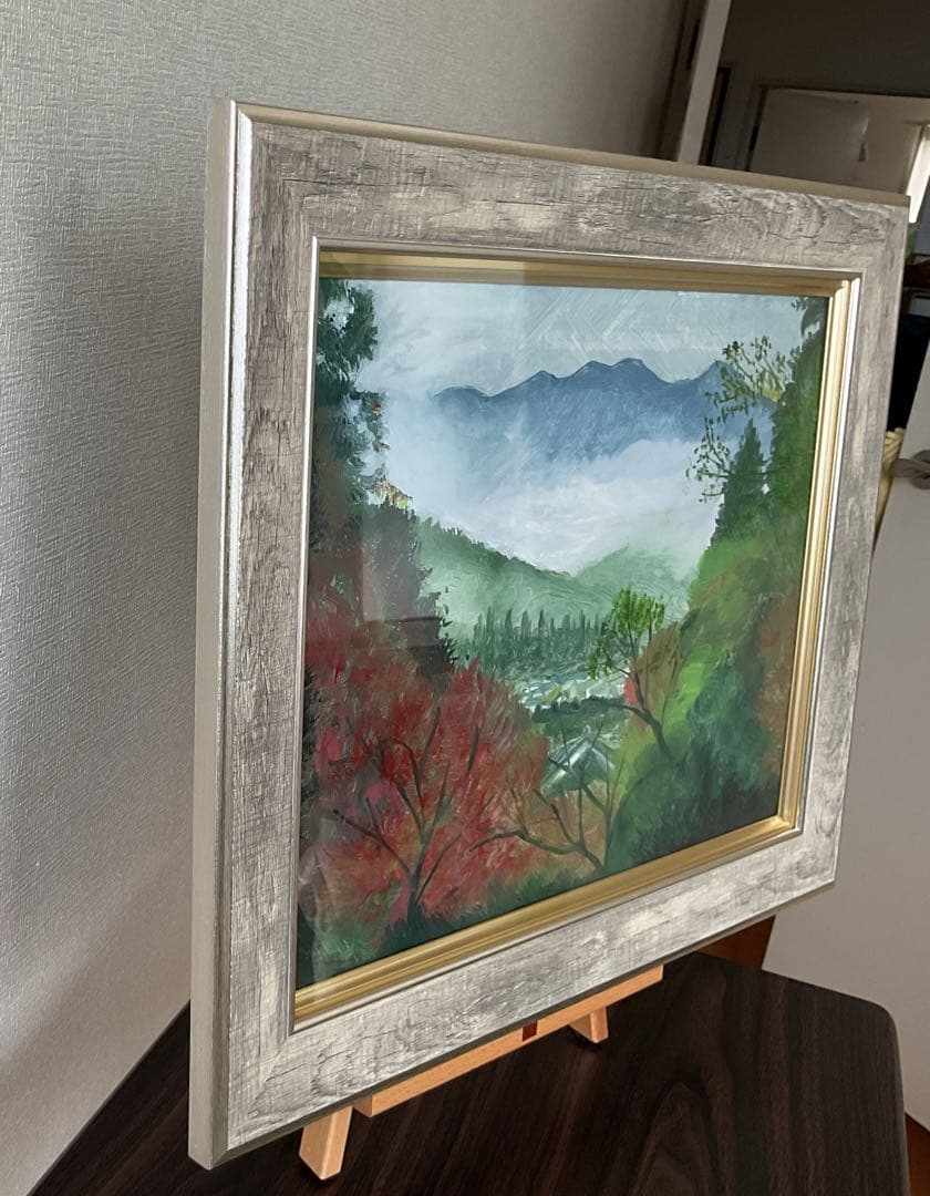 油彩画　「　雲　海　」　原画　F6号　額付