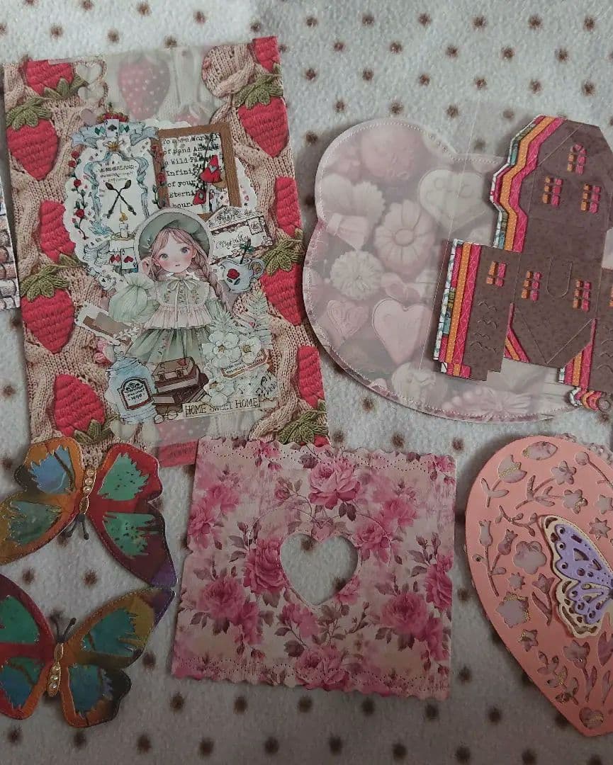 おすそ分けポケット④ 女の子平袋 紙ものセット❤️おすそ分けファイル トッパー