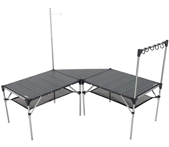 折り畳み式テーブル アルミ製 アウトドア用 キャンプ用 超軽量材質 無限拡大可能