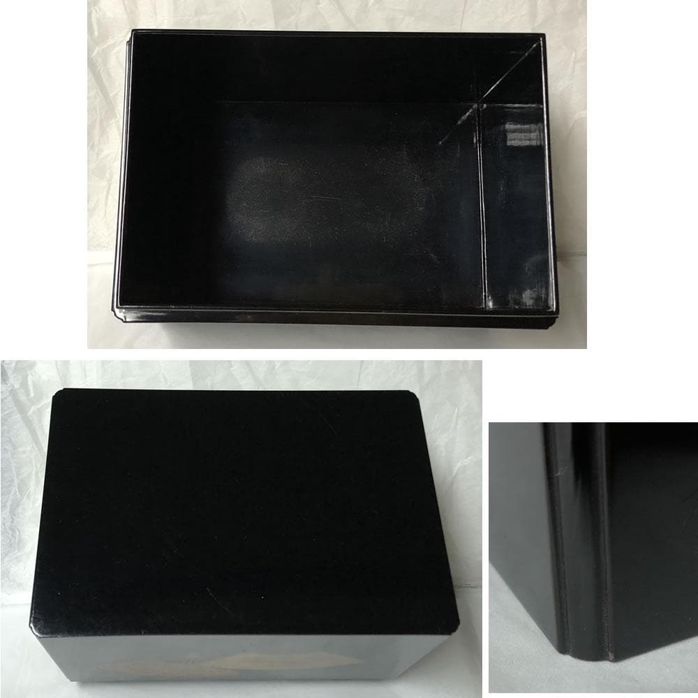 y015 人間国宝 一后一兆 輪島塗 扇面蒔絵 茶箱 共箱 青備前 抹茶碗 振出