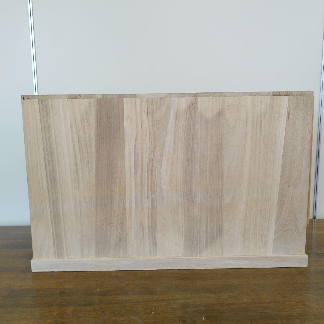 掛け軸専用　木製収納ボックス 黒色金具付き